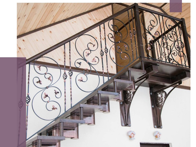 Кованые лестницы в Ирбите от 85745 руб. под ключ