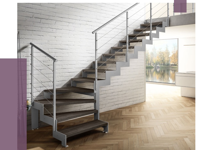 Г-образные лестницы под ключ в Ирбите от 39850 руб. | ПРОЛЁТ-Рбт