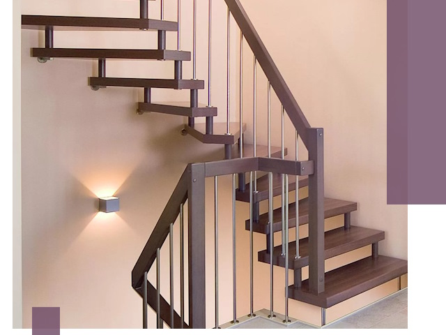 Изготовление лестниц на больцах в Ирбите под ключ