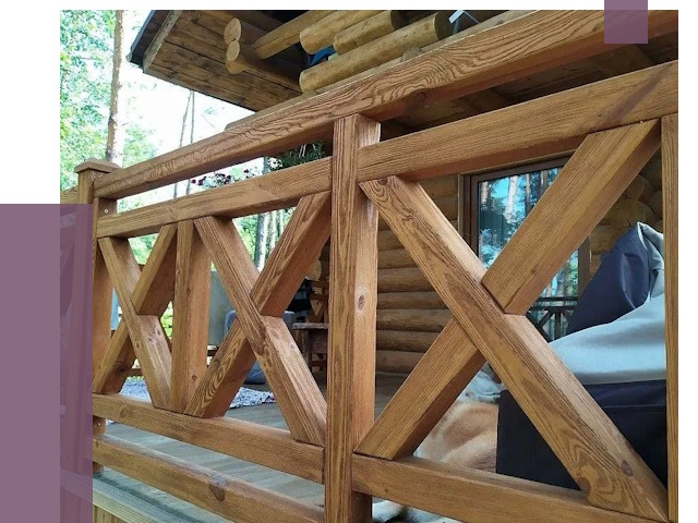 Деревянные перила под ключ в Ирбите от 8245 руб. 