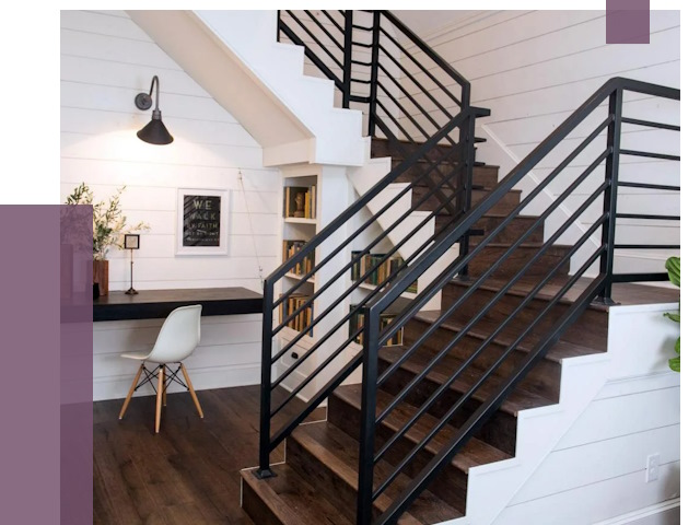 Перила для лестницы в доме в Ирбите от 7970 руб. — ПРОЛЁТ-Рбт