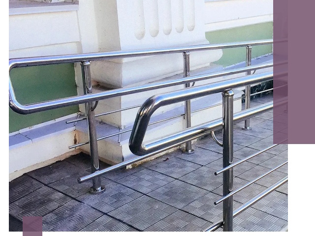 Ограждения пандусов из металла и нержавейки в Ирбите