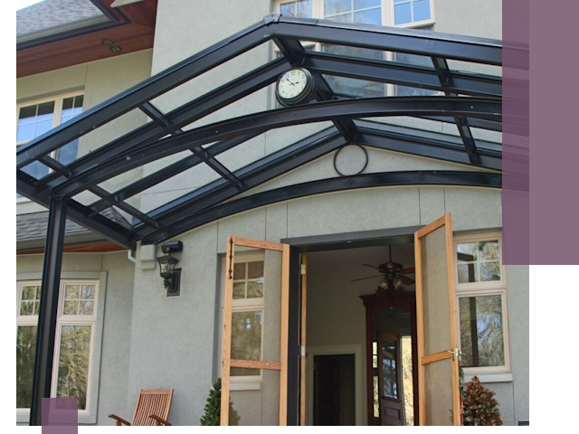 Изготовление и монтаж навесов и козырьков в Ирбите