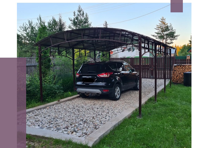 Навесы для автомобиля в Ирбите от 14126 руб.  | ПРОЛЁТ-Рбт