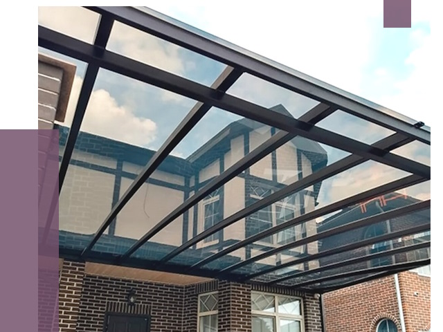 Навесы из поликарбоната в Ирбите от 9256 руб. под ключ — ПРОЛЁТ-Рбт