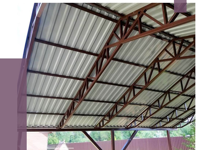 Навесы из профнастила в Ирбите от 7915 руб. | ПРОЛЁТ-Рбт