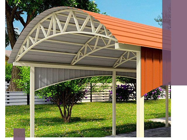 Навесы из профнастила под ключ в Ирбите — установка и монтаж