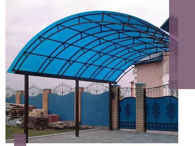 Арочные навесы под ключ в Ирбите — изготовление и монтаж