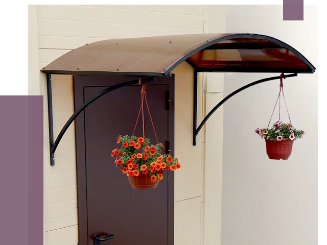 Козырьки над входом в Ирбите от 15940 руб.  | ПРОЛЁТ-Рбт