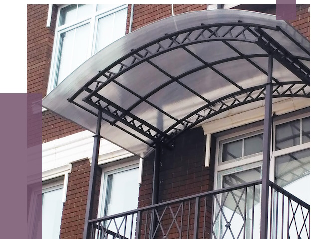 Козырьки над балконом в Ирбите от 9289 руб.  | ПРОЛЁТ-Рбт