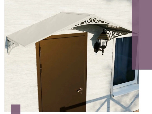 Металлические козырьки на входы и террасы в Ирбите