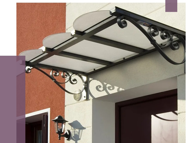 Односкатные козырьки в Ирбите от 9014 руб.  | ПРОЛЁТ-Рбт