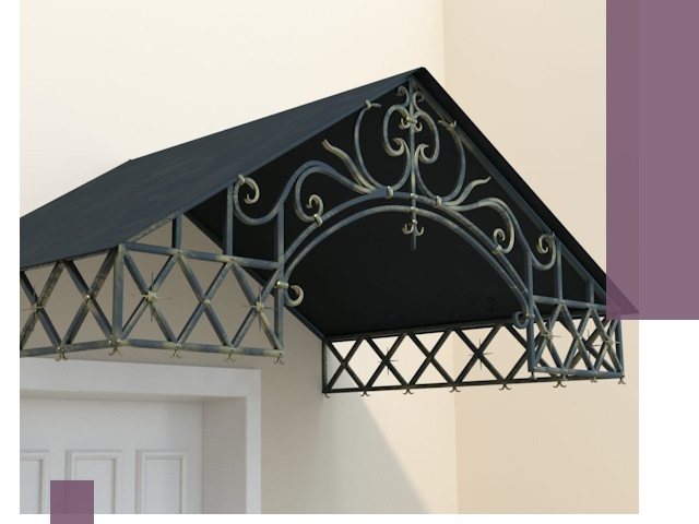 Двускатные металлические козырьки под ключ в Ирбите