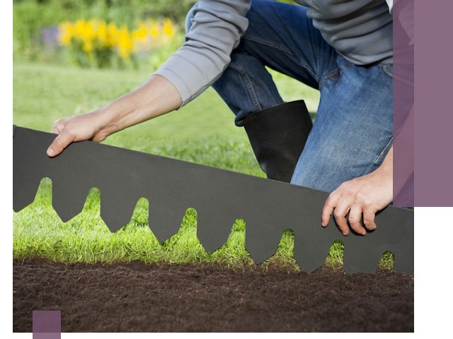 Металлические бордюры для газона в Ирбите — изготовление и монтаж