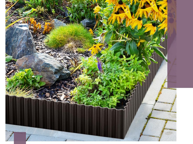 Металлические бордюры для клумб в Ирбите — производство и монтаж